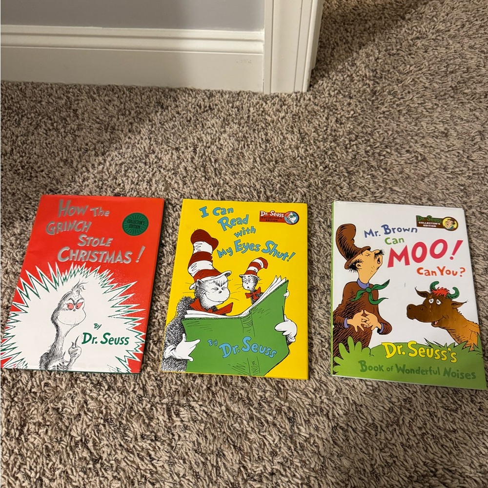 Dr. Seuss Book Trio in Red, Yellow, and Green
